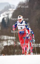 04.01.2015, Oberstdorf, Germany (GER): Ragnhild Haga (NOR), Therese Johaug (NOR), (l-r)  - FIS world cup cross-country, tour de ski, pursuit women, Oberstdorf (GER). www.nordicfocus.com. © Felgenhauer/NordicFocus. Every downloaded picture is fee-liable.