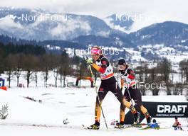 04.01.2015, Oberstdorf, Germany (GER): Laura Gimmler (GER), Eva Wolf (GER), (l-r)  - FIS world cup cross-country, tour de ski, pursuit women, Oberstdorf (GER). www.nordicfocus.com. © Felgenhauer/NordicFocus. Every downloaded picture is fee-liable.