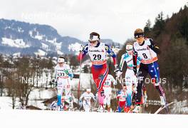 04.01.2015, Oberstdorf, Germany (GER): Anna Haag (SWE), Maiken Caspersen Falla (NOR), Elizabeth Stephen (USA), (l-r)  - FIS world cup cross-country, tour de ski, pursuit women, Oberstdorf (GER). www.nordicfocus.com. © Felgenhauer/NordicFocus. Every downloaded picture is fee-liable.