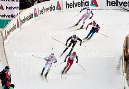 06.01.2015, Val Mustair, Switzerland (SUI): Emil Joensson (SWE), Martin Johnsrud Sundby (NOR), Andrew Young (GBR), Sergey Turyshev (RUS), (l-r)  - FIS world cup cross-country, tour de ski, individual sprint, Val Mustair (SUI). www.nordicfocus.com. © Felgenhauer/NordicFocus. Every downloaded picture is fee-liable.