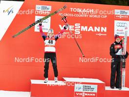 07.01.2015, Cortina-Toblach, Italy (ITA): Therese Johaug (NOR), Heidi Weng (NOR), (l-r)  - FIS world cup cross-country, tour de ski, 5km women, Cortina-Toblach (ITA). www.nordicfocus.com. © Felgenhauer/NordicFocus. Every downloaded picture is fee-liable.