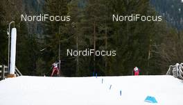 08.01.2015, Cortina-Toblach, Italy (ITA): Heidi Weng (NOR), Marit Bjoergen (NOR), (l-r)  - FIS world cup cross-country, tour de ski, pursuit women, Cortina-Toblach (ITA). www.nordicfocus.com. © Felgenhauer/NordicFocus. Every downloaded picture is fee-liable.