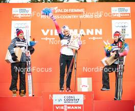 11.01.2015, Val di Fiemme, Italy (ITA): Heidi Weng (NOR), Therese Johaug (NOR), Marit Bjoergen (NOR), (l-r), (l-r) - FIS world cup cross-country, tour de ski, final climb women, Val di Fiemme (ITA). www.nordicfocus.com. © Felgenhauer/NordicFocus. Every downloaded picture is fee-liable.