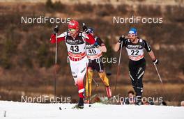 10.01.2015, Val di Fiemme, Italy (ITA): Maciej Kreczmer (POL), Thomas Wick (GER), Curdin Perl (SUI), (l-r)  - FIS world cup cross-country, tour de ski, mass men, Val di Fiemme (ITA). www.nordicfocus.com. © Felgenhauer/NordicFocus. Every downloaded picture is fee-liable.