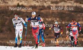 10.01.2015, Val di Fiemme, Italy (ITA): Calle Halfvarsson (SWE), Martin Johnsrud Sundby (NOR), Tim Tscharnke (GER), Petter Northug (NOR), (l-r)  - FIS world cup cross-country, tour de ski, mass men, Val di Fiemme (ITA). www.nordicfocus.com. © Felgenhauer/NordicFocus. Every downloaded picture is fee-liable.