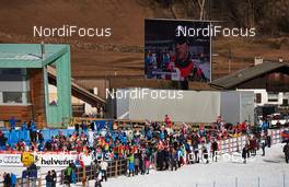 10.01.2015, Val di Fiemme, Italy (ITA): athletes getting ready for the start - FIS world cup cross-country, tour de ski, mass men, Val di Fiemme (ITA). www.nordicfocus.com. © Felgenhauer/NordicFocus. Every downloaded picture is fee-liable.