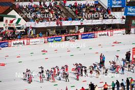 10.01.2015, Val di Fiemme, Italy (ITA): the men's start - FIS world cup cross-country, tour de ski, mass men, Val di Fiemme (ITA). www.nordicfocus.com. © Felgenhauer/NordicFocus. Every downloaded picture is fee-liable.