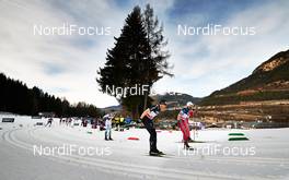 10.01.2015, Val di Fiemme, Italy (ITA): Calle Halfvarsson (SWE), Dario Cologna (SUI), Martin Johnsrud Sundby (NOR), (l-r)  - FIS world cup cross-country, tour de ski, mass men, Val di Fiemme (ITA). www.nordicfocus.com. © Felgenhauer/NordicFocus. Every downloaded picture is fee-liable.