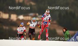 10.01.2015, Val di Fiemme, Italy (ITA): Teresa Stadlober (AUT), Nicole Fessel (GER), Ragnhild Haga (NOR), (l-r)  - FIS world cup cross-country, tour de ski, mass women, Val di Fiemme (ITA). www.nordicfocus.com. © Felgenhauer/NordicFocus. Every downloaded picture is fee-liable.