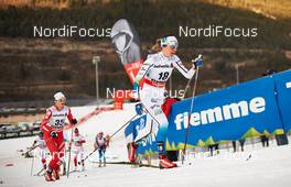 10.01.2015, Val di Fiemme, Italy (ITA): Francesca Baudin (ITA), Maria Rydqvist (SWE), (l-r)  - FIS world cup cross-country, tour de ski, mass women, Val di Fiemme (ITA). www.nordicfocus.com. © Felgenhauer/NordicFocus. Every downloaded picture is fee-liable.