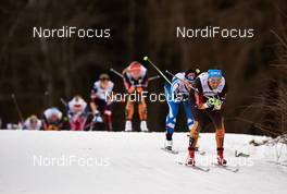 10.01.2015, Val di Fiemme, Italy (ITA): Aino-Kaisa Saarinen (FIN), Stefanie Boehler (GER), (l-r)  - FIS world cup cross-country, tour de ski, mass women, Val di Fiemme (ITA). www.nordicfocus.com. © Felgenhauer/NordicFocus. Every downloaded picture is fee-liable.