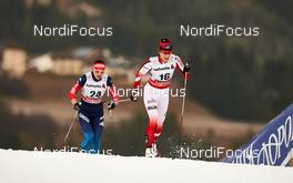 10.01.2015, Val di Fiemme, Italy (ITA): Olga Kuziukova (RUS), Sylwia Jaskowiec (POL), (l-r)  - FIS world cup cross-country, tour de ski, mass women, Val di Fiemme (ITA). www.nordicfocus.com. © Felgenhauer/NordicFocus. Every downloaded picture is fee-liable.