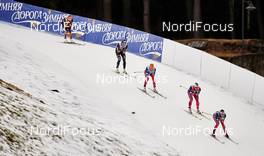 10.01.2015, Val di Fiemme, Italy (ITA): Denise Herrmann (GER), Justyna Kowalczyk (POL), Therese Johaug (NOR), Heidi Weng (NOR), Marit Bjoergen (NOR), (l-r)  - FIS world cup cross-country, tour de ski, mass women, Val di Fiemme (ITA). www.nordicfocus.com. © Felgenhauer/NordicFocus. Every downloaded picture is fee-liable.