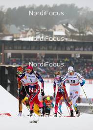 17.01.2015, Otepaeae, Estland (EST): Ingvild Flugstad Oestberg (NOR), Madshus, Swix, Rottefella followed by Ida Ingemarsdotter (SWE), Rossignol, One Way, Rottefella, Craft - FIS world cup cross-country, individual sprint, Otepaeae (EST). www.nordicfocus.com. © Laiho/NordicFocus. Every downloaded picture is fee-liable.