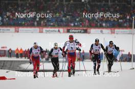 17.01.2015, Otepaeae, Estland (EST): (l-r) Ola Vigen Hattestad (NOR), Fischer, Swix, Rottefella, Ueli Schnider (SUI), Fischer, KV+, Alpina, Rottefella, Odlo, Paal Golberg (NOR), Madshus, KV+, Rottefella, Andrew Newell (USA), Fischer, Swix and Gianluca Cologna (SUI), Fischer, One Way, Odlo - FIS world cup cross-country, individual sprint, Otepaeae (EST). www.nordicfocus.com. © Laiho/NordicFocus. Every downloaded picture is fee-liable.