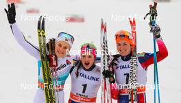 17.01.2015, Otepaeae, Estland (EST): (l-r) Stina Nilsson (SWE), Fischer, Alpina, Craft, Ingvild Flugstad Oestberg (NOR), Madshus, Swix, Rottefella and Celine Brun-Lie (NOR), Rossignol, KV+, Rottefella - FIS world cup cross-country, individual sprint, Otepaeae (EST). www.nordicfocus.com. © Laiho/NordicFocus. Every downloaded picture is fee-liable.