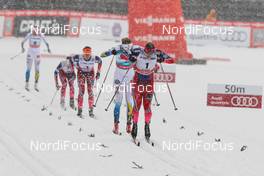 17.01.2015, Otepaeae, Estland (EST): Ingvild Flugstad Oestberg (NOR), Madshus, Swix, Rottefella followed by Stina Nilsson (SWE), Fischer, Alpina, Craft - FIS world cup cross-country, individual sprint, Otepaeae (EST). www.nordicfocus.com. © Laiho/NordicFocus. Every downloaded picture is fee-liable.