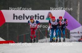17.01.2015, Otepaeae, Estland (EST): (l-r) Timo Andre Bakke (NOR) , Alexander Panzhinskiy (RUS), Rossignol, Swix, Rottefella, Adidas and Sergey Ustiugov (RUS), Fischer, Swix, Rottefella, Adidas - FIS world cup cross-country, individual sprint, Otepaeae (EST). www.nordicfocus.com. © Laiho/NordicFocus. Every downloaded picture is fee-liable.