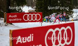 18.01.2015, Otepaeae, Estland (EST): a group of skier in an uphill - FIS world cup cross-country, team sprint, Otepaeae (EST). www.nordicfocus.com. © Laiho/NordicFocus. Every downloaded picture is fee-liable.