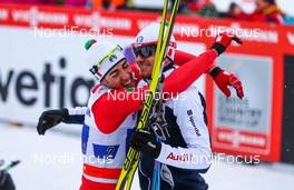 18.01.2015, Otepaeae, Estland (EST): (l-r) Federico Pellegrino (ITA), Rossignol, Rottefella and Dietmar Noeckler (ITA), Fischer, KV+, Rottefella - FIS world cup cross-country, team sprint, Otepaeae (EST). www.nordicfocus.com. © Laiho/NordicFocus. Every downloaded picture is fee-liable.