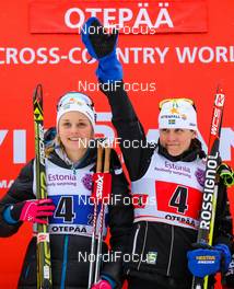 18.01.2015, Otepaeae, Estland (EST): (l-r) Stina Nilsson (SWE), Fischer, Alpina, Craft and Ida Ingemarsdotter (SWE), Rossignol, One Way, Rottefella, Craft - FIS world cup cross-country, team sprint, Otepaeae (EST). www.nordicfocus.com. © Laiho/NordicFocus. Every downloaded picture is fee-liable.