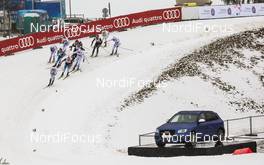18.01.2015, Otepaeae, Estland (EST): a group of skier in a downhill - FIS world cup cross-country, team sprint, Otepaeae (EST). www.nordicfocus.com. © Laiho/NordicFocus. Every downloaded picture is fee-liable.