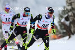 23.01.2015, Rybinsk, Russia (RUS): Ivan Boiteux Perillat (FRA), One Way followed by Robin Duvillard (FRA), Rossignol, One Way - FIS world cup cross-country, 15km men, Rybinsk (RUS). www.nordicfocus.com. © Laiho/NordicFocus. Every downloaded picture is fee-liable.