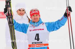 25.01.2015, Rybinsk, Russia (RUS): Maxim Vylegzhanin (RUS), Fischer, Swix, Alpina, Rottefella, Adidas - FIS world cup cross-country, skiathlon men, Rybinsk (RUS). www.nordicfocus.com. © Laiho/NordicFocus. Every downloaded picture is fee-liable.