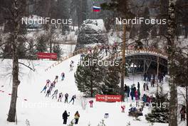25.01.2015, Rybinsk, Russia (RUS): group together after one lap - FIS world cup cross-country, skiathlon men, Rybinsk (RUS). www.nordicfocus.com. © Laiho/NordicFocus. Every downloaded picture is fee-liable.