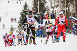 25.01.2015, Rybinsk, Russia (RUS): (l-r) Robin Duvillard (FRA), Rossignol, One Way and David Hofer (ITA) - FIS world cup cross-country, skiathlon men, Rybinsk (RUS). www.nordicfocus.com. © Laiho/NordicFocus. Every downloaded picture is fee-liable.