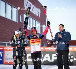 15.02.2015, Oestersund, Sweden (SWE): Charlotte Kalla (SWE), Marit Bjoergen (NOR), (l-r)  - FIS world cup cross-country, 10km women, Oestersund (SWE). www.nordicfocus.com. © Felgenhauer/NordicFocus. Every downloaded picture is fee-liable.