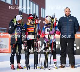 15.02.2015, Oestersund, Sweden (SWE): Charlotte Kalla (SWE), Marit Bjoergen (NOR), Therese Johaug (NOR), (l-r)  - FIS world cup cross-country, 10km women, Oestersund (SWE). www.nordicfocus.com. © Felgenhauer/NordicFocus. Every downloaded picture is fee-liable.