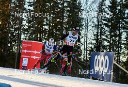 15.02.2015, Oestersund, Sweden (SWE): Finn Haagen Krogh (NOR), Maurice Manificat (FRA), (l-r),   - FIS world cup cross-country, 15km men, Oestersund (SWE). www.nordicfocus.com. © Felgenhauer/NordicFocus. Every downloaded picture is fee-liable.