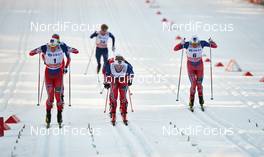 11.03.2015, Drammen, Norway (NOR): Ola Vigen Hattestad (NOR), Eirik Brandsdal (NOR), Petter Northug (NOR), (l-r)  - FIS world cup cross-country, individual sprint, Drammen (NOR). www.nordicfocus.com. © Felgenhauer/NordicFocus. Every downloaded picture is fee-liable.