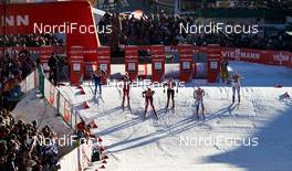 11.03.2015, Drammen, Norway (NOR): start of the women's quarter final - FIS world cup cross-country, individual sprint, Drammen (NOR). www.nordicfocus.com. © Felgenhauer/NordicFocus. Every downloaded picture is fee-liable.