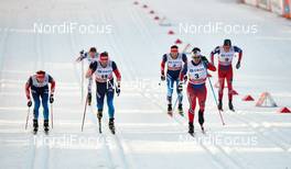 11.03.2015, Drammen, Norway (NOR): Nikita Kriukov (RUS), Sergey Ustiugov (RUS), Anton Gafarov (RUS), Sondre Turvoll Fossli (NOR), Paal Golberg (NOR), (l-r)  - FIS world cup cross-country, individual sprint, Drammen (NOR). www.nordicfocus.com. © Felgenhauer/NordicFocus. Every downloaded picture is fee-liable.