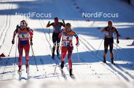 11.03.2015, Drammen, Norway (NOR): Kari Vikhagen Gjeitnes (NOR), Kathrine Rolsted Harsem (NOR), Hanna Kolb (GER), (l-r)  - FIS world cup cross-country, individual sprint, Drammen (NOR). www.nordicfocus.com. © Felgenhauer/NordicFocus. Every downloaded picture is fee-liable.