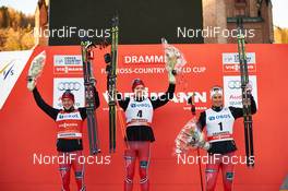 11.03.2015, Drammen, Norway (NOR): Finn Haagen Krogh (NOR), Eirik Brandsdal (NOR), Ola Vigen Hattestad (NOR), (l-r) - FIS world cup cross-country, individual sprint, Drammen (NOR). www.nordicfocus.com. © Felgenhauer/NordicFocus. Every downloaded picture is fee-liable.