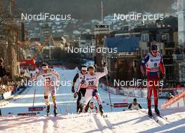 11.03.2015, Drammen, Norway (NOR): Len Valjas (CAN), Gianluca Cologna (SUI), Andrew Newell (USA), Paal Golberg (NOR), (l-r)  - FIS world cup cross-country, individual sprint, Drammen (NOR). www.nordicfocus.com. © Felgenhauer/NordicFocus. Every downloaded picture is fee-liable.