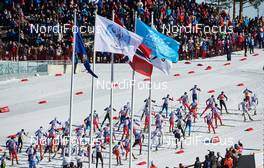 14.03.2015, Oslo, Norway (NOR): start - FIS world cup cross-country, mass men, Oslo (NOR). www.nordicfocus.com. © Felgenhauer/NordicFocus. Every downloaded picture is fee-liable.