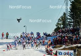 14.03.2015, Oslo, Norway (NOR): start - FIS world cup cross-country, mass men, Oslo (NOR). www.nordicfocus.com. © Felgenhauer/NordicFocus. Every downloaded picture is fee-liable.