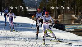 15.03.2015, Oslo, Norway (NOR): Denise Herrmann (GER), Emily Nishikawa (CAN), (l-r)  - FIS world cup cross-country, mass women, Oslo (NOR). www.nordicfocus.com. © Felgenhauer/NordicFocus. Every downloaded picture is fee-liable.