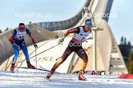 15.03.2015, Oslo, Norway (NOR): Nadezhda Shuniaeva (RUS), Stefanie Boehler (GER), (l-r)  - FIS world cup cross-country, mass women, Oslo (NOR). www.nordicfocus.com. © Felgenhauer/NordicFocus. Every downloaded picture is fee-liable.
