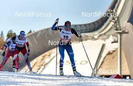 15.03.2015, Oslo, Norway (NOR): Teresa Stadlober (AUT), Anne Kylloenen (FIN), (l-r)  - FIS world cup cross-country, mass women, Oslo (NOR). www.nordicfocus.com. © Felgenhauer/NordicFocus. Every downloaded picture is fee-liable.