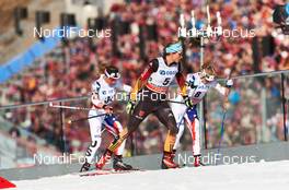 15.03.2015, Oslo, Norway (NOR): Caitlin Gregg (USA), Nicole Fessel (GER), Elizabeth Stephen (USA), (l-r)  - FIS world cup cross-country, mass women, Oslo (NOR). www.nordicfocus.com. © Felgenhauer/NordicFocus. Every downloaded picture is fee-liable.