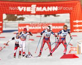 15.03.2015, Oslo, Norway (NOR): Teresa Stadlober (AUT), Sylwia Jaskowiec (POL), Marthe Kristoffersen (NOR), Kathrine Rolsted Harsem (NOR), (l-r)  - FIS world cup cross-country, mass women, Oslo (NOR). www.nordicfocus.com. © Felgenhauer/NordicFocus. Every downloaded picture is fee-liable.