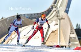 15.03.2015, Oslo, Norway (NOR): Caitlin Patterson (USA), Maria Stroem Nakstad (NOR), (l-r)  - FIS world cup cross-country, mass women, Oslo (NOR). www.nordicfocus.com. © Felgenhauer/NordicFocus. Every downloaded picture is fee-liable.