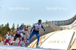 15.03.2015, Oslo, Norway (NOR): Kathrine Rolsted Harsem (NOR), Teresa Stadlober (AUT), Anne Kylloenen (FIN), (l-r)  - FIS world cup cross-country, mass women, Oslo (NOR). www.nordicfocus.com. © Felgenhauer/NordicFocus. Every downloaded picture is fee-liable.