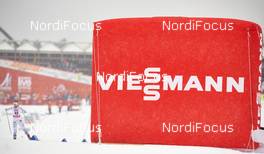 24.02.2015, Falun, Sweden (SWE): Viessmann banner with Charlotte Kalla (SWE) - FIS nordic world ski championships, cross-country, 10km women, Falun (SWE). www.nordicfocus.com. © NordicFocus. Every downloaded picture is fee-liable.