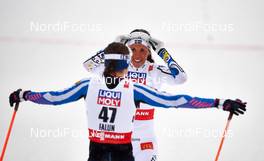 24.02.2015, Falun, Sweden (SWE): Kerttu Niskanen (FIN), Charlotte Kalla (SWE), (l-r)  - FIS nordic world ski championships, cross-country, 10km women, Falun (SWE). www.nordicfocus.com. © NordicFocus. Every downloaded picture is fee-liable.